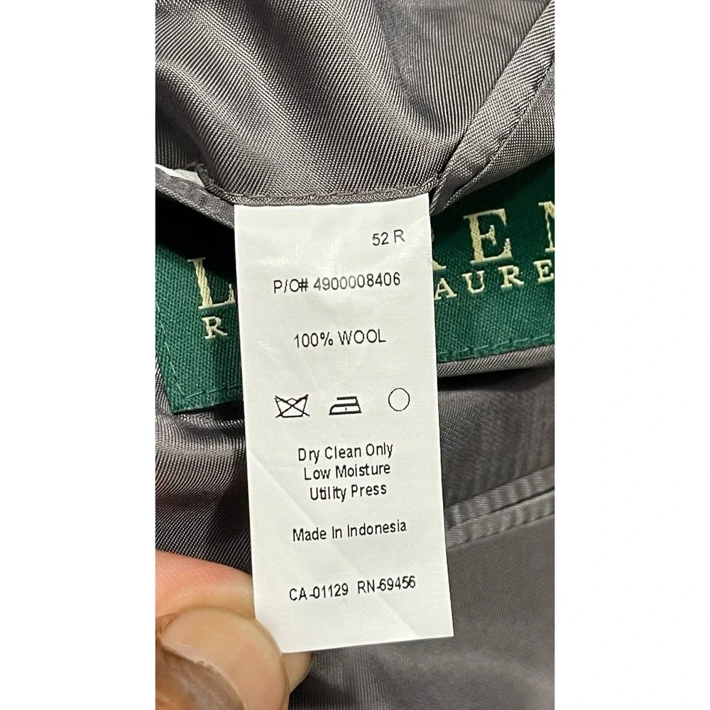 ⁠ Lauren Ralph Lauren Pinstripe Suit Set Wool 40 x 27 52R Old Money Woolmark